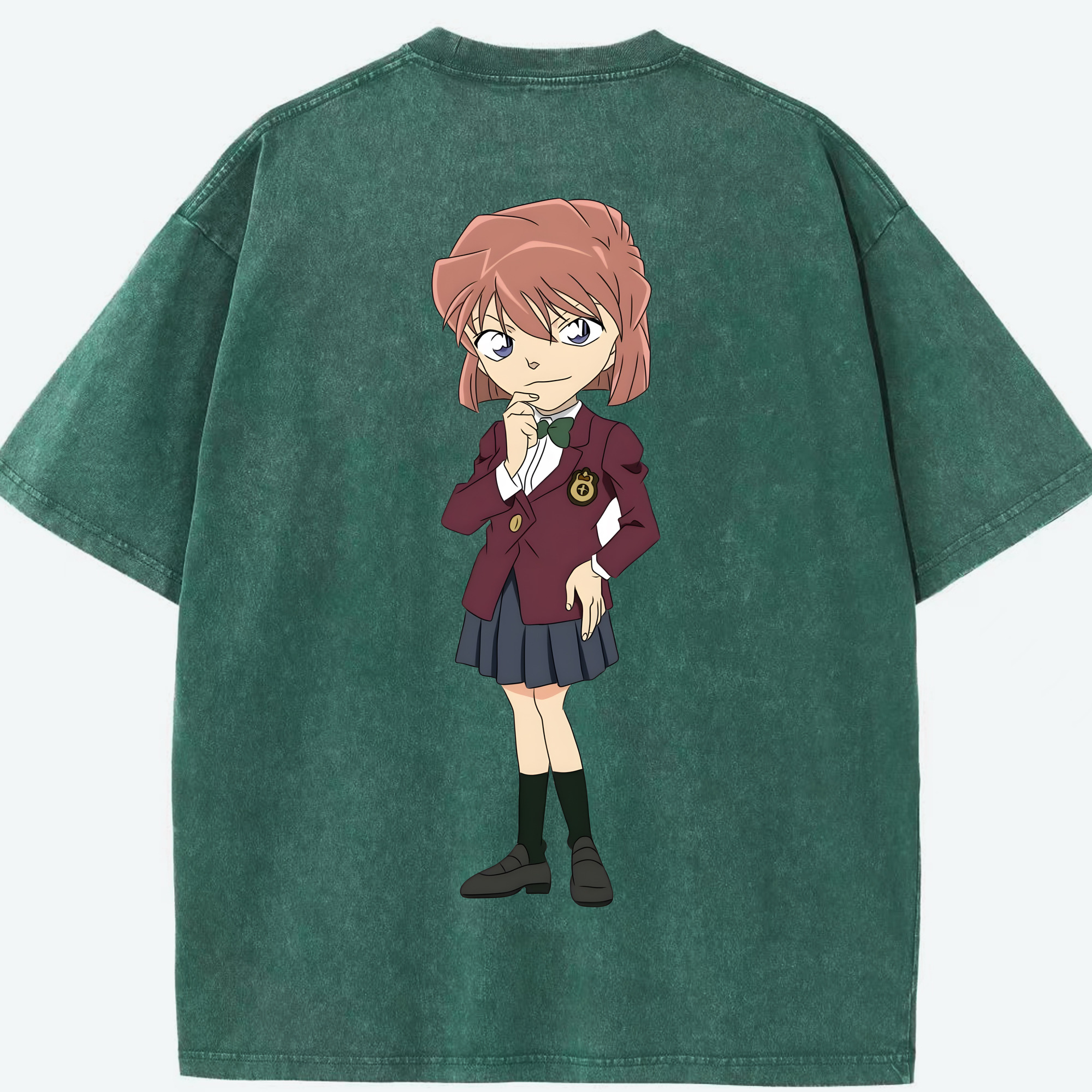 （画像用） 名探偵コナン 灰原 哀 はいばら あい Detective Conan Anita Hailey、Vi Graythorn Haibara Ai 綿100% ヴィンテージ風 半袖Tシャツ（背面プリント）
